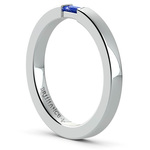 Men's Engagement Ring with Baguette Sapphire | Thumbnail 04