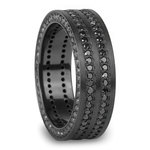 Midnight - Zirconium Black Diamond Mens Engagement Ring | Thumbnail 02
