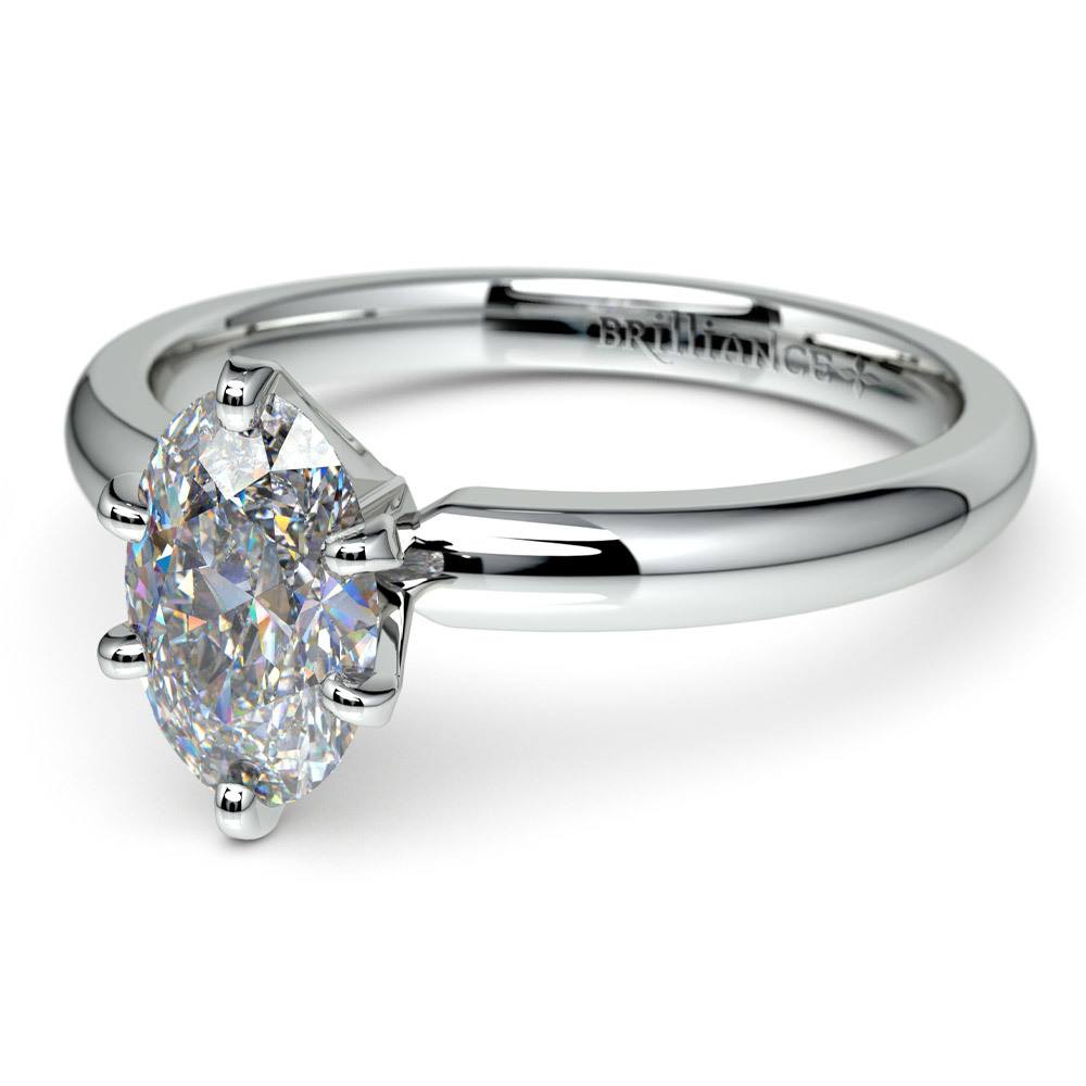 1 Carat Oval Solitaire Diamond Ring | Zoom