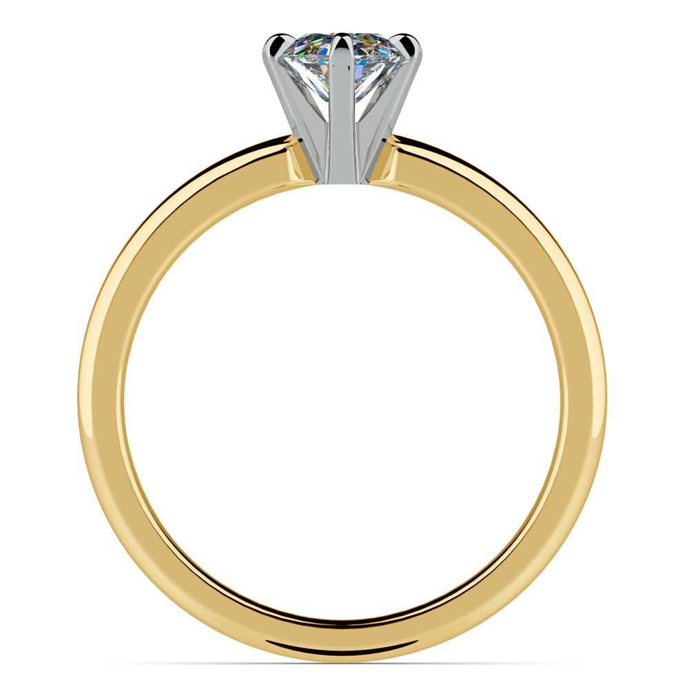 Gold Oval Solitaire Engagement Ring (0.33 Carat Diamond) | 04