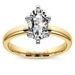 Gold Oval Solitaire Engagement Ring (0.33 Carat Diamond) | Thumbnail 02
