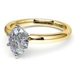 Gold Oval Solitaire Engagement Ring (0.25 carat diamond) | Thumbnail 01