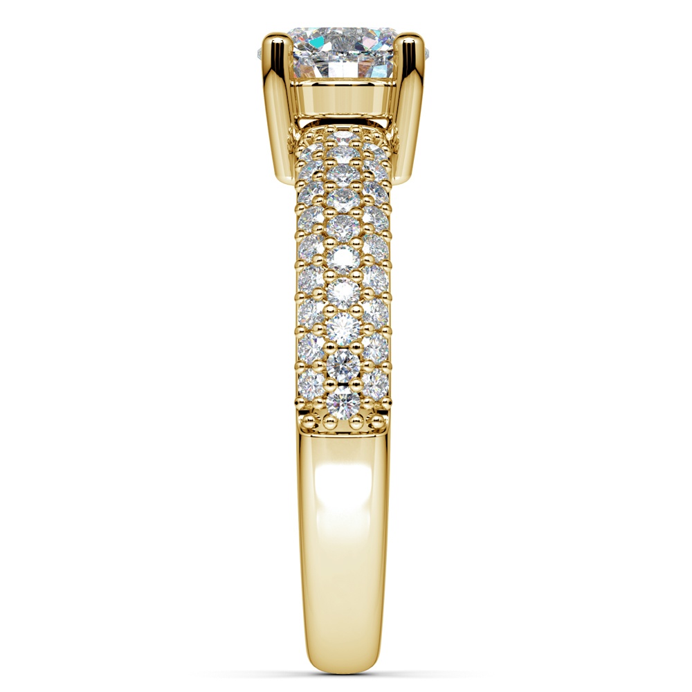 Pave Diamond Engagement Ring in Yellow Gold | 03