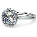 Pave Halo Diamond Engagement Ring in White Gold | Thumbnail 04