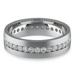 Pave Platinum Diamond Eternity Mens Engagement Ring | Thumbnail 01
