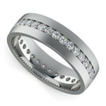 Pave Platinum Diamond Eternity Mens Engagement Ring | Thumbnail 03