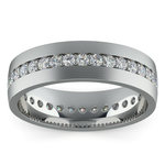 Pave Platinum Diamond Eternity Mens Engagement Ring | Thumbnail 04