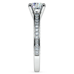 Pave Three Sided Diamond Engagement Ring in White Gold (1/2 ctw) | Thumbnail 03