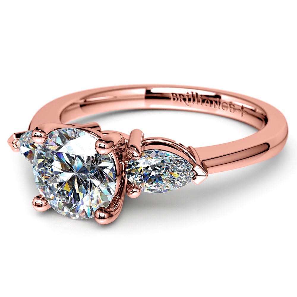 Pear Diamond Engagement Ring in Rose Gold (1/2 ctw) | 04