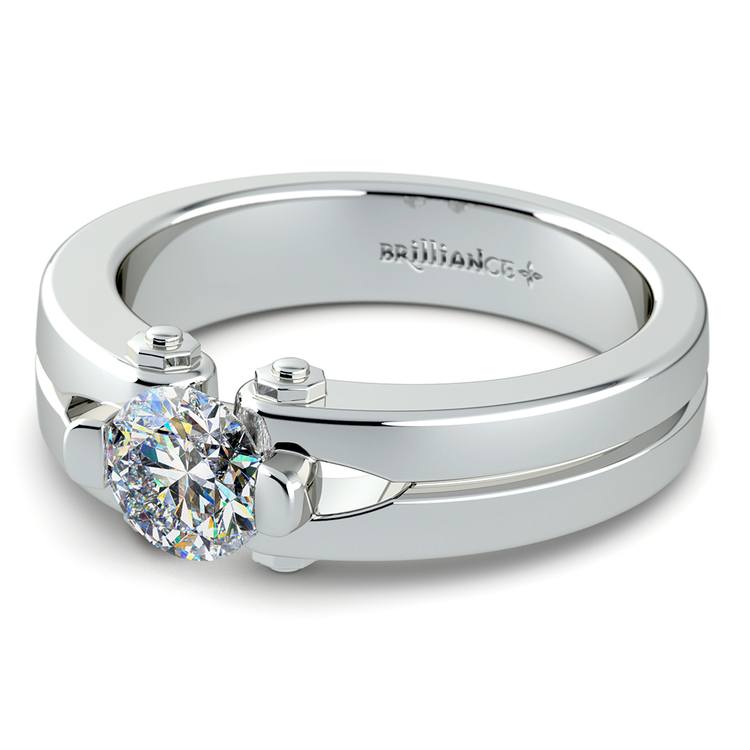 Perses Solitaire Mens Engagement Ring (1/2 ctw) | 01