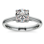 Palladium Petite Cathedral Solitaire Engagement Ring Setting | Thumbnail 01