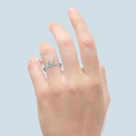 Petite Cathedral Solitaire Engagement Ring in White Gold | Thumbnail 06