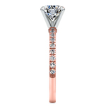 Petite Pave Diamond Engagement Ring in Rose Gold (1/4 ctw) | Thumbnail 03