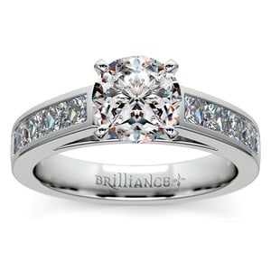 Princess Channel Diamond Engagement Ring in Platinum (1 ctw)