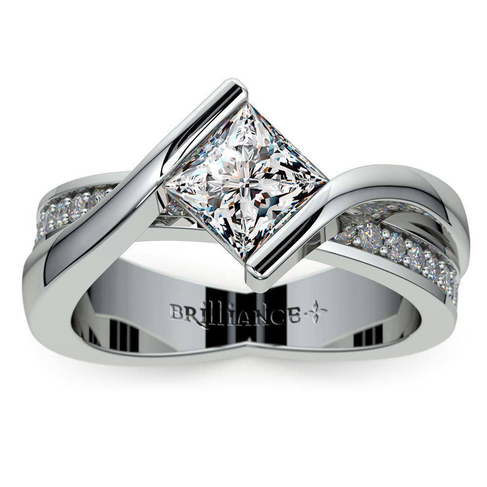 Princess Cut Bezel Set Engagement Ring (1.25 carat) | 02