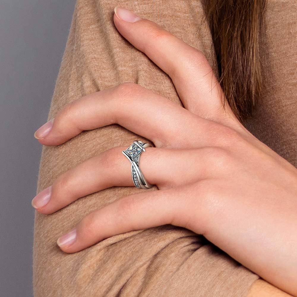 Princess Cut Bezel Set Engagement Ring (1.25 carat) | 06