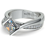 Princess Cut Bezel Set Engagement Ring (1 Carat) | Thumbnail 01