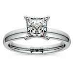 Princess Cut Diamond Preset Engagement Ring In Platinum (1 ctw) | Thumbnail 02