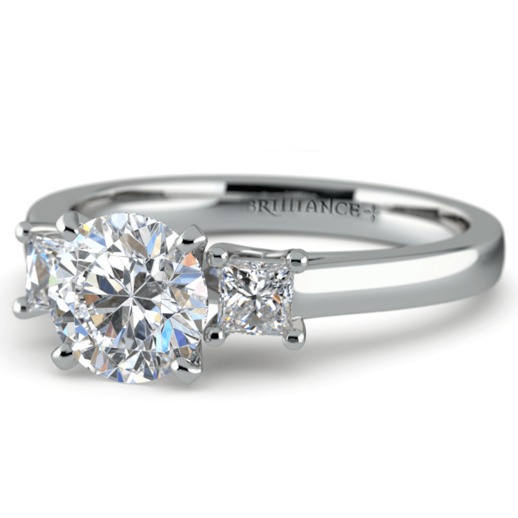 Princess Trellis Diamond Engagement Ring in White Gold (1/3 ctw) | 04