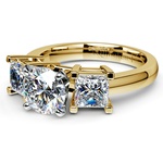 Princess Diamond Engagement Ring in Yellow Gold (1 ctw) | Thumbnail 04