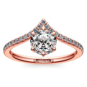 Rose Gold Chevron Engagement Ring