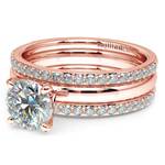 Solitaire Ring With Diamond Ring Enhancer In Rose Gold