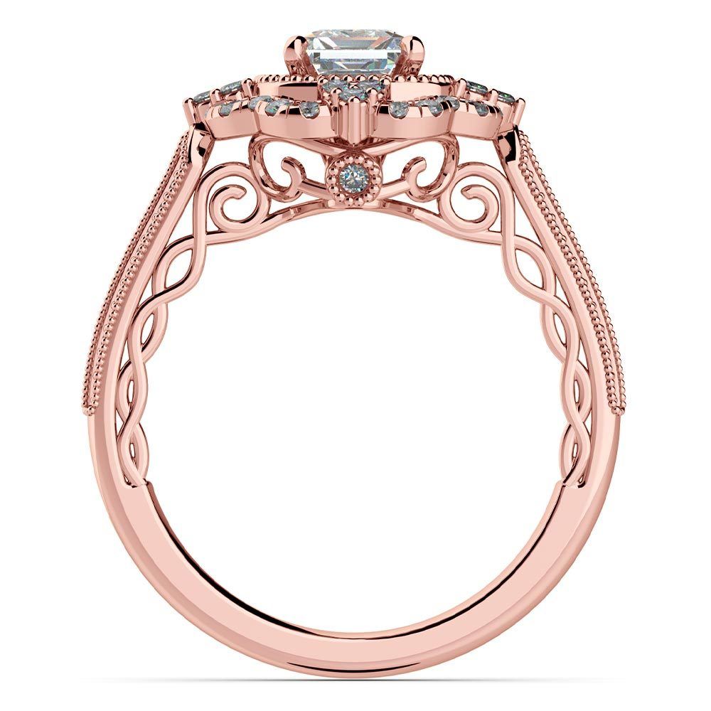 Rose Gold Halo Diamond Engagement Ring (1.25 Carat) | 04