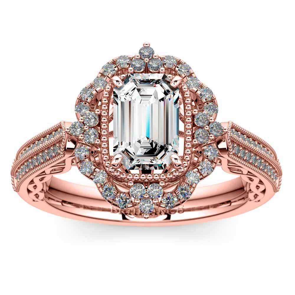 Rose Gold Halo Diamond Engagement Ring (1 carat) | 02
