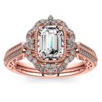 Rose Gold Halo Diamond Engagement Ring (0.75 Carat) | Thumbnail 02