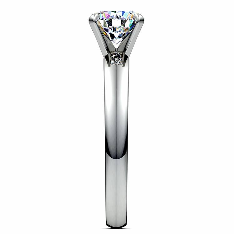 1/3 Ct Round Cut Diamond Solitaire Engagement Ring In White Gold | 03