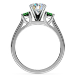Round Emerald Gemstone Engagement Ring in Platinum | Thumbnail 02