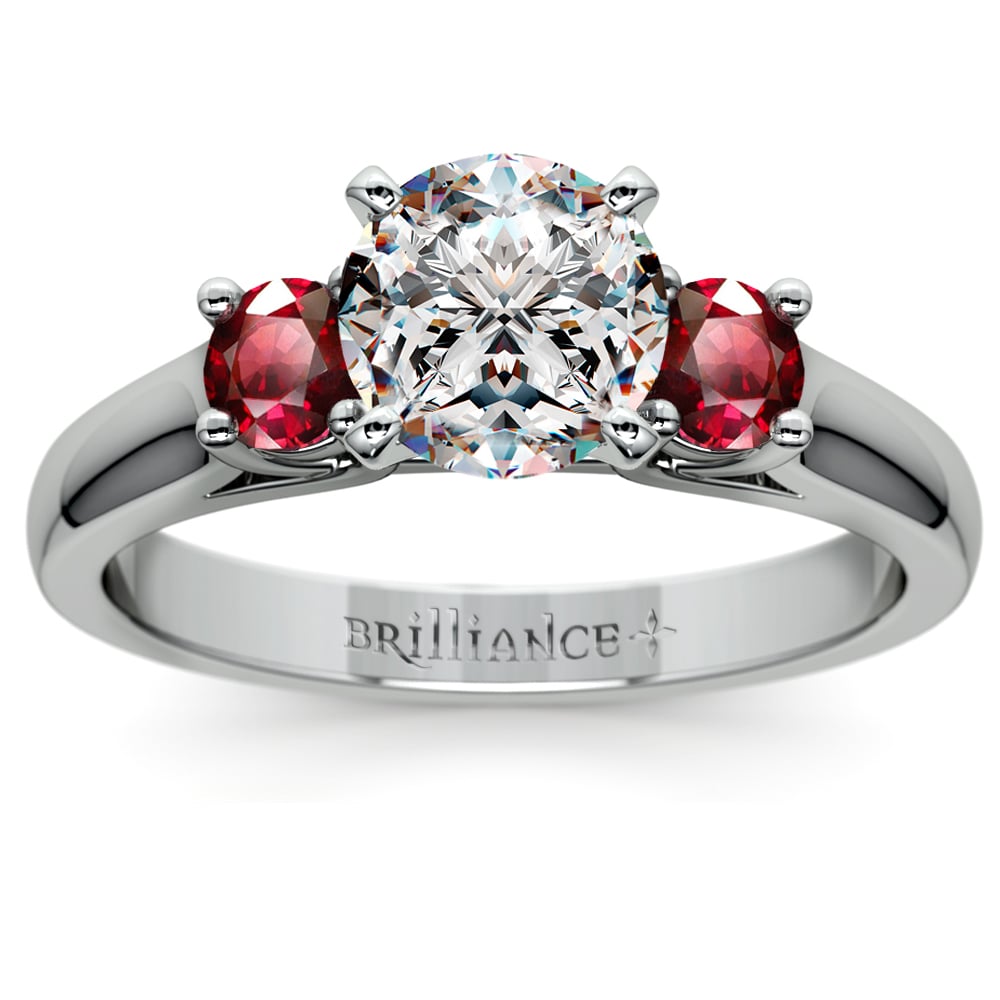 Ruby & Diamond Wedding Band - Emeralds International LLC.