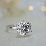 Six-Prong Solitaire Engagement Ring in Platinum