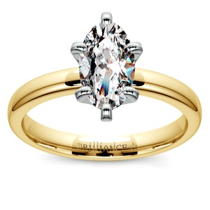Six-Prong Solitaire Engagement Ring in Yellow Gold
