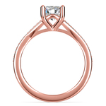 Rose Gold Split Shank Engagement Ring With Micropave Diamonds | Thumbnail 02