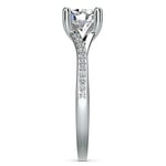 Split Shank Micropave Diamond Engagement Ring in White Gold | Thumbnail 03