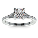 Split Shank Pave Diamond Engagement Ring (0.50 carat) | Thumbnail 02