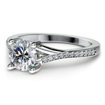Split Shank Pave Diamond Engagement Ring (0.75 carat) | Thumbnail 01
