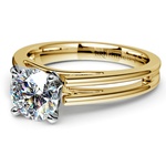 Split Shank Yellow Gold Engagement Ring Setting | Thumbnail 04