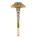 Double Halo Square Diamond Ring Setting In Yellow Gold (3/4 Ctw) | Thumbnail 03
