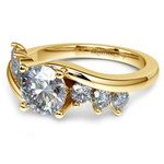 Swirl Style Diamond Engagement Ring in Yellow Gold | Thumbnail 04