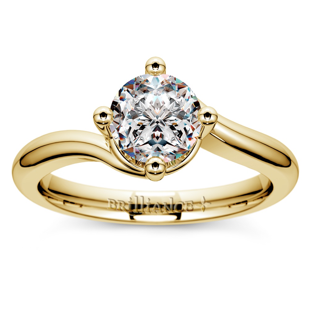 Classic Yellow Gold Twist Engagement Setting