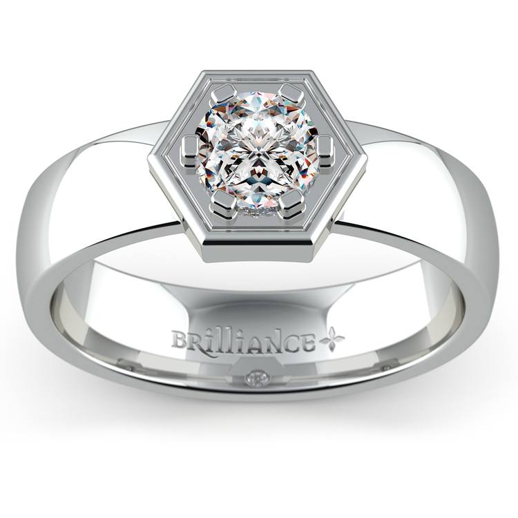 Hexagon Talos Mens Diamond Engagement Ring (3/4 ctw) | 02