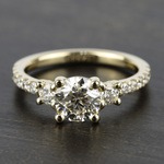 Three-Stone Diamond Scallop Engagement Ring in Yellow Gold | Thumbnail 05