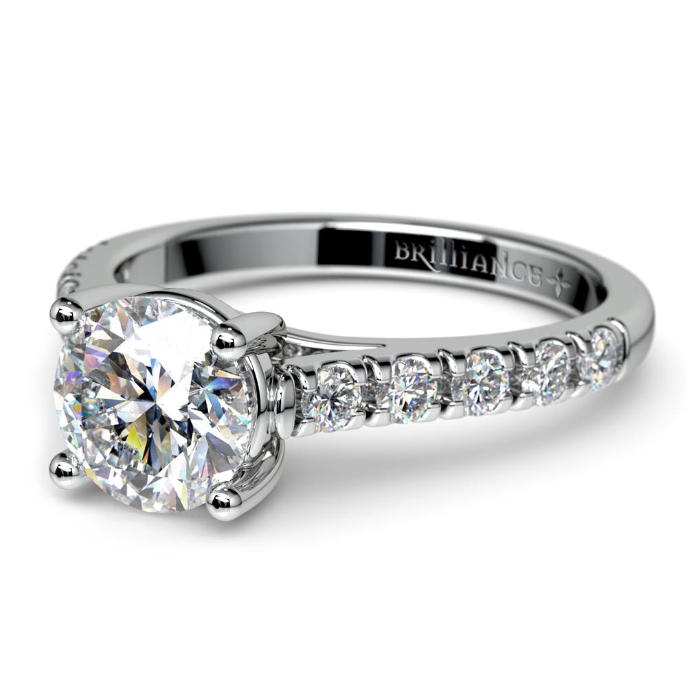 Trellis Diamond Engagement Ring in White Gold | 04