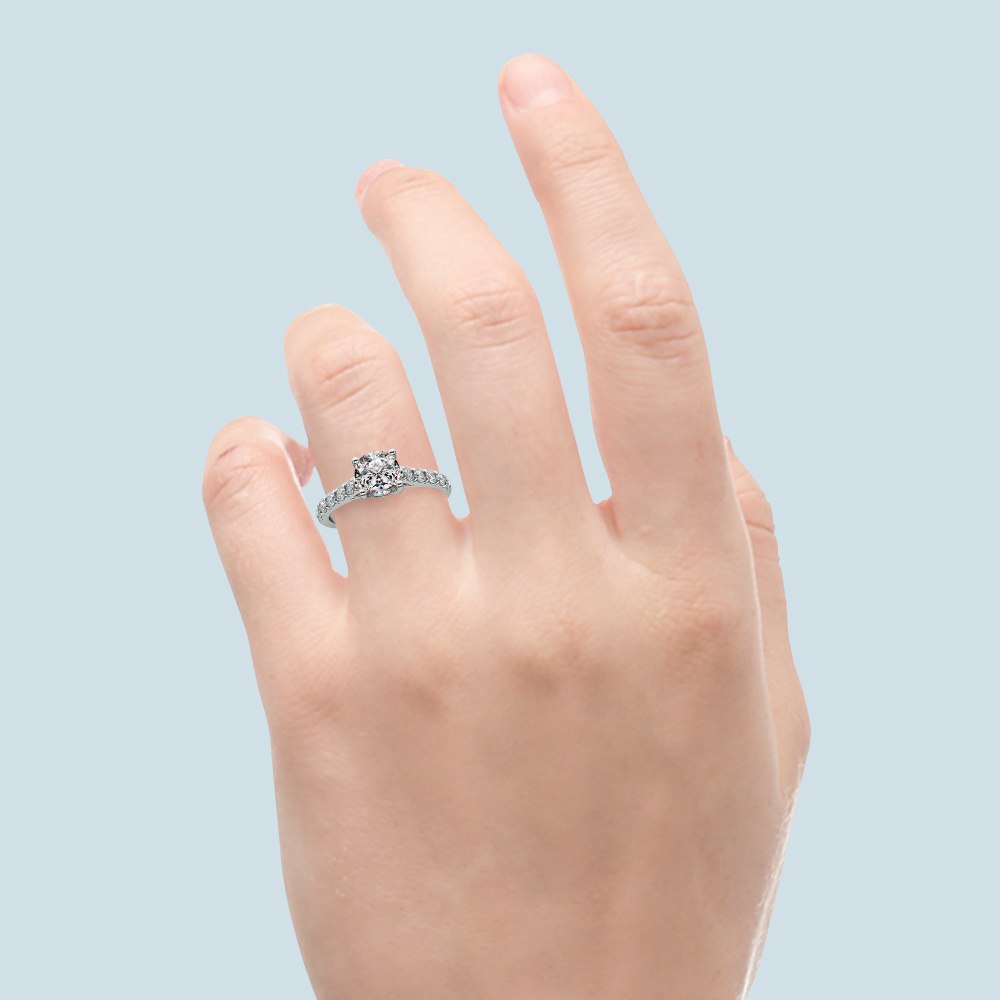 Trellis Diamond Engagement Ring in White Gold | 06