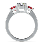 Trillion Cut Ruby Engagement Ring Setting In White Gold | Thumbnail 02