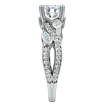 Twisted Petal Diamond Engagement Ring in White Gold | Thumbnail 03