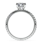 Twisted Rope Comfort Fit Solitaire Engagement Ring in Palladium  | Thumbnail 02