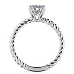 Twisted Rope Solitaire Engagement Ring in White Gold | Thumbnail 02
